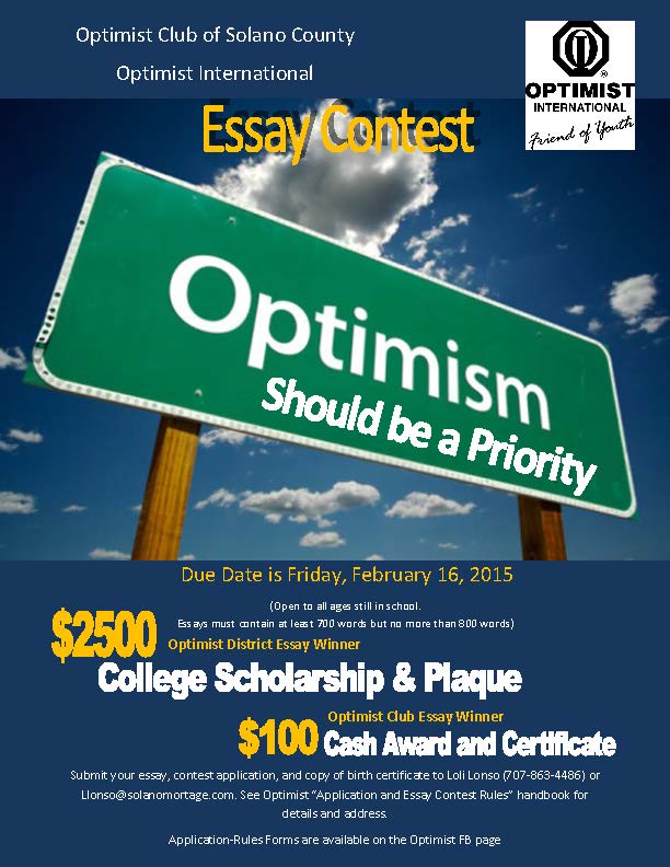 optimist club essay contest