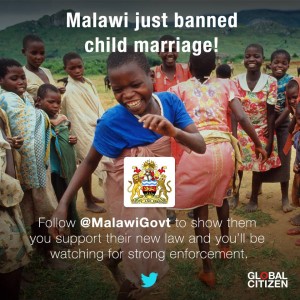 MALAWI BANS CHILD MARRIAGE